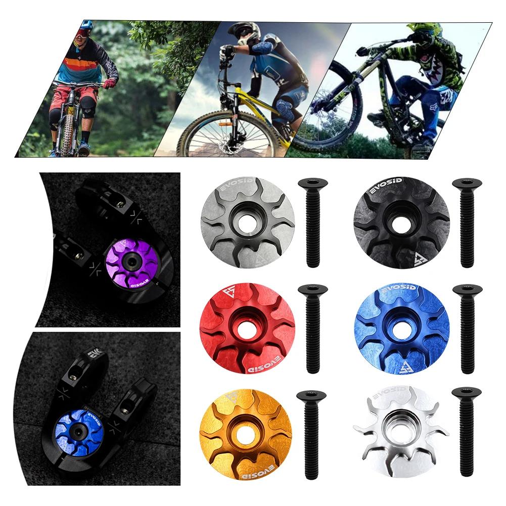 Bicycle Headset Cap Aluminium Alloy MTB Road Bike Stem Headset Top Cap Cover for Fork Head Tube Cycling Accessories