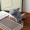 Big Shark Cartoon Pencil Bag Open Mouth Fluffy Pencil Bag Plush Pencil Bag  Stationery