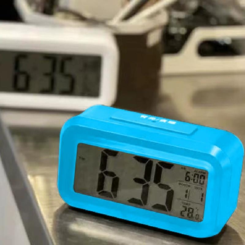 Alarm Digital Rechargeable Clock With Smart Light Sensor Room Gift Decoration