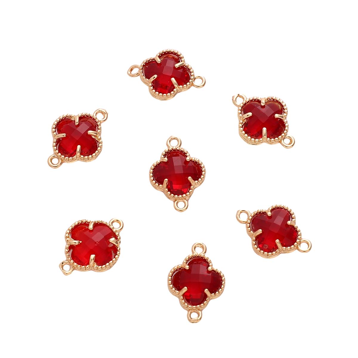 

Медный кулон со стразами и цирконием, обернутый в траву, двойной подвесной шарм для самостоятельного изготовления ювелирных изделий, аксессуаров для рукоделия 12x17mm красный