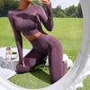JYL Multi Color Autumn Winter Long Sleeve Tight Running Yoga Set