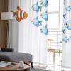 Carp Animal Fish Geometric Tulle Curtains For Living Room Sheer Curtain Bedroom Voile Decorative Window Treatments