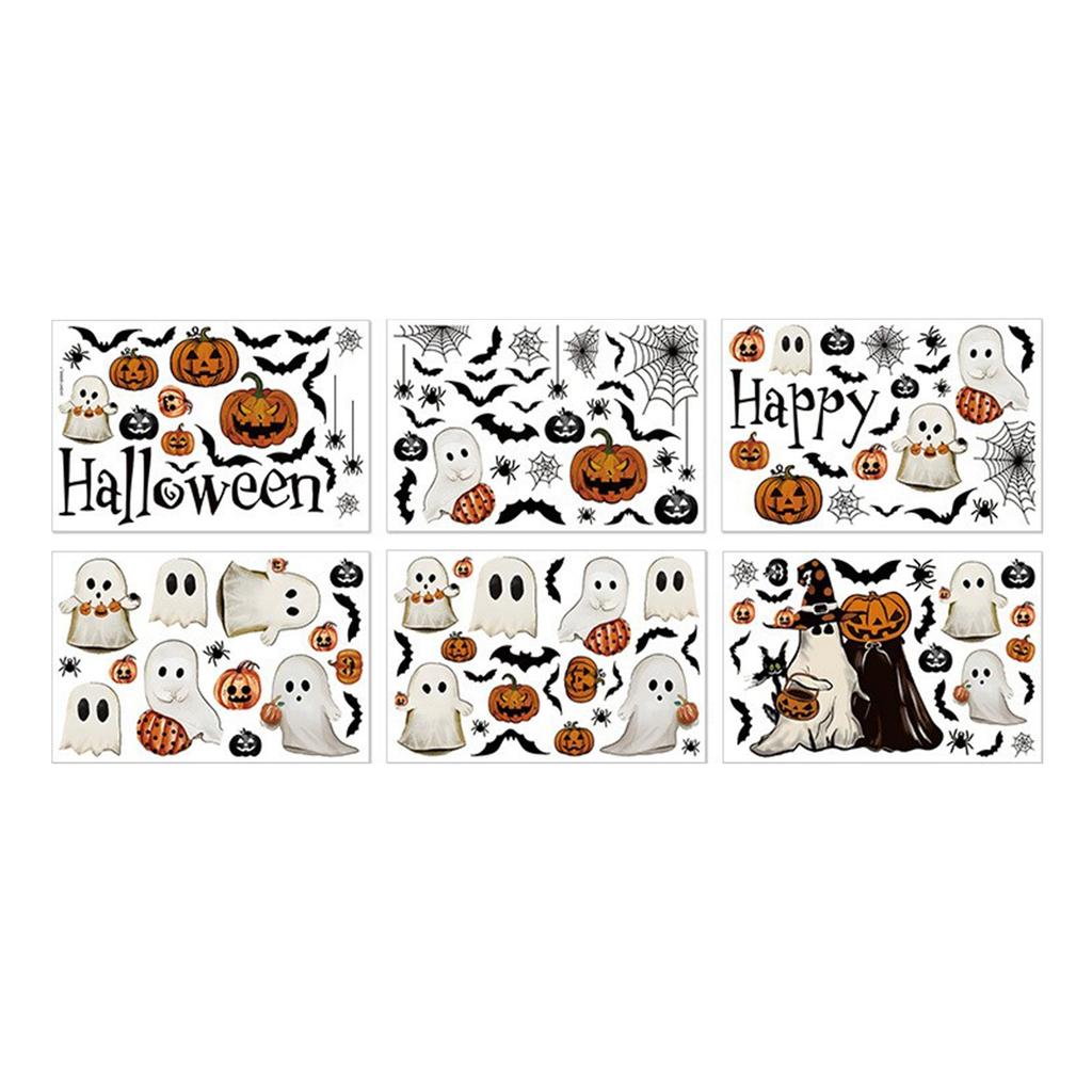 Static Cling Halloween Window Decals Scary Wall Stickers for Home Decor