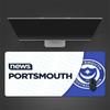 Portsmouth FC Art Mouse Pad, Large Gaming Desk Mat, Non-slip XXL Mousepad for Laptop & Tablet, Mini PC Playmat with Stitched Edges