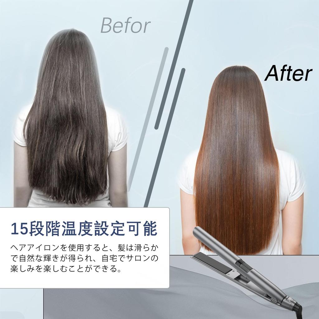 Hair Iron Straight VAPAKA Hair Straight Iron New to Rapid Heating Straight Curl 2way 26mm Hair Salon Beauty Appliance Hair Care Painless 360 Degree