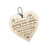 Wood Plaque Wall Art Decoration with Rope Car Hanging Ornament Christmas Tree Pendant Accessory Unique Friendship Gift