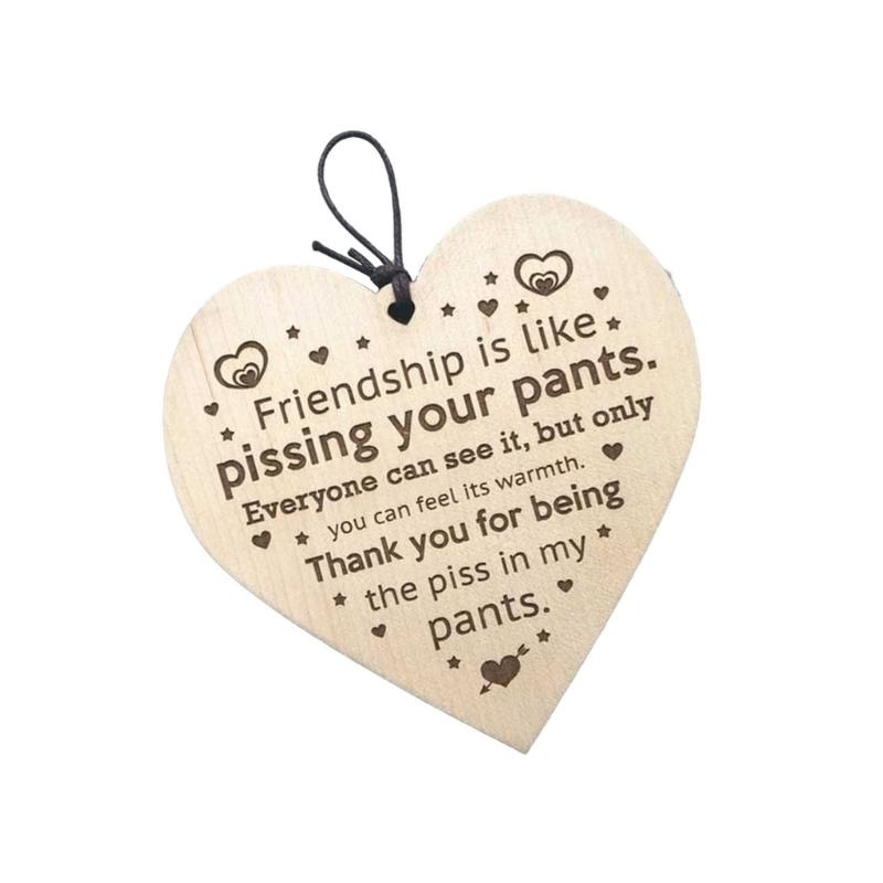 Wood Plaque Wall Art Decoration with Rope Car Hanging Ornament Christmas Tree Pendant Accessory Unique Friendship Gift