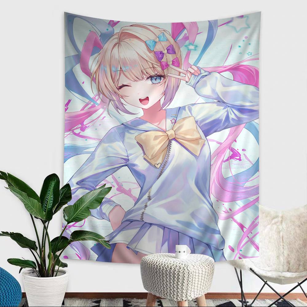 Game NNeedy Girl Overdose Tapestry Art Printing Japanese Wall Tapestry Anime Wall Hanging Home Decor