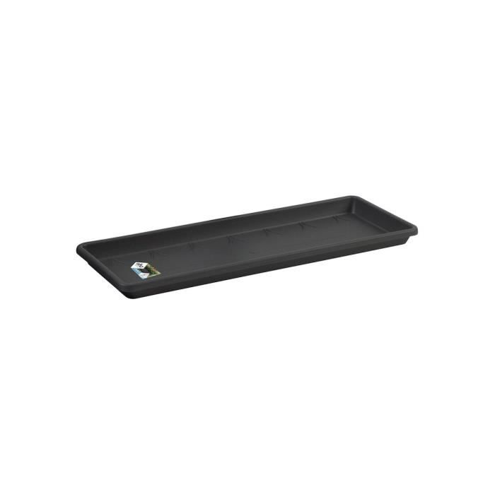 Elho Barcelona Balkonbak Schotel 50 - Schotel voor Balkon Buiten - Ø 45.0 x H 2.8 cm - Antraciet