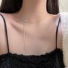 925 Silver Star Necklace Geometric Pendant Choker Birthday Gift Exquisite Jewelry Simple Charm Party