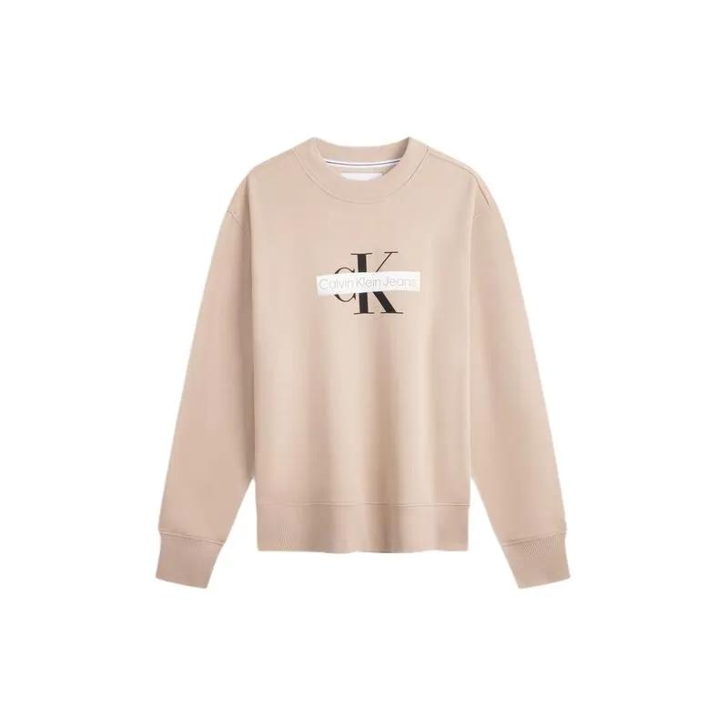 Calvin Klein Logo-print Cotton Blend Sweatshirt (Unisex) Sweatshirts J324113 PED