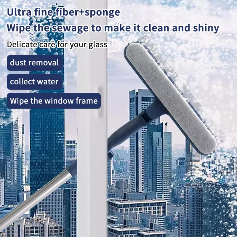1 Pezzo Strumento Pulitore Vetri A Doppia Faccia 120 Cm Pulitore Finestre Grattacielo Per Casa Gadget Per Pulizia Finestre Senza Angoli Morti Per Esterno