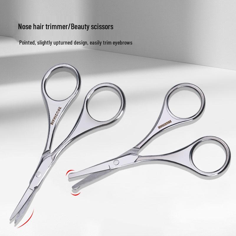 German Precision 12-Piece Stainless Steel Nail Clipper & Manicure Set - High-Quality Grey Glossy Finish