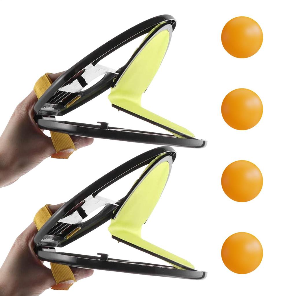 2pcsToss And Catch Ball Game Hand Grasping The Ball Racket For Adult Kid Outdoor Sport Beach Yard Family Activity Pool Funny Toy