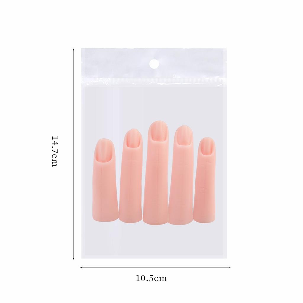 Silikonowy Palec do Ćwiczeń Nail Artu, Formy na Sztuczne Palce, Magnetyczne Przyssawki, Wkładane Kawałki Paznokci Zestaw