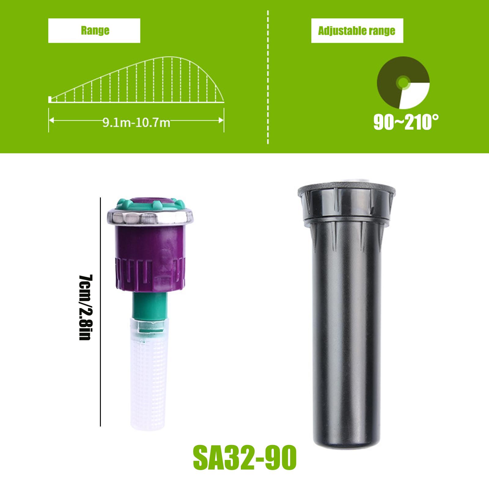 Ray Jet Nozzle Sprinkler with 90-210/360 Degree Arc Sprinklers Nozzle Adjustable Irrigation Sprinkler for Watering & Irrigation
