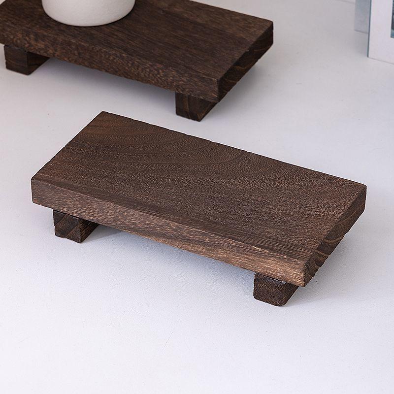 Square Wooden Tray for Decorative Displays, Photography, and Restaurant Decor