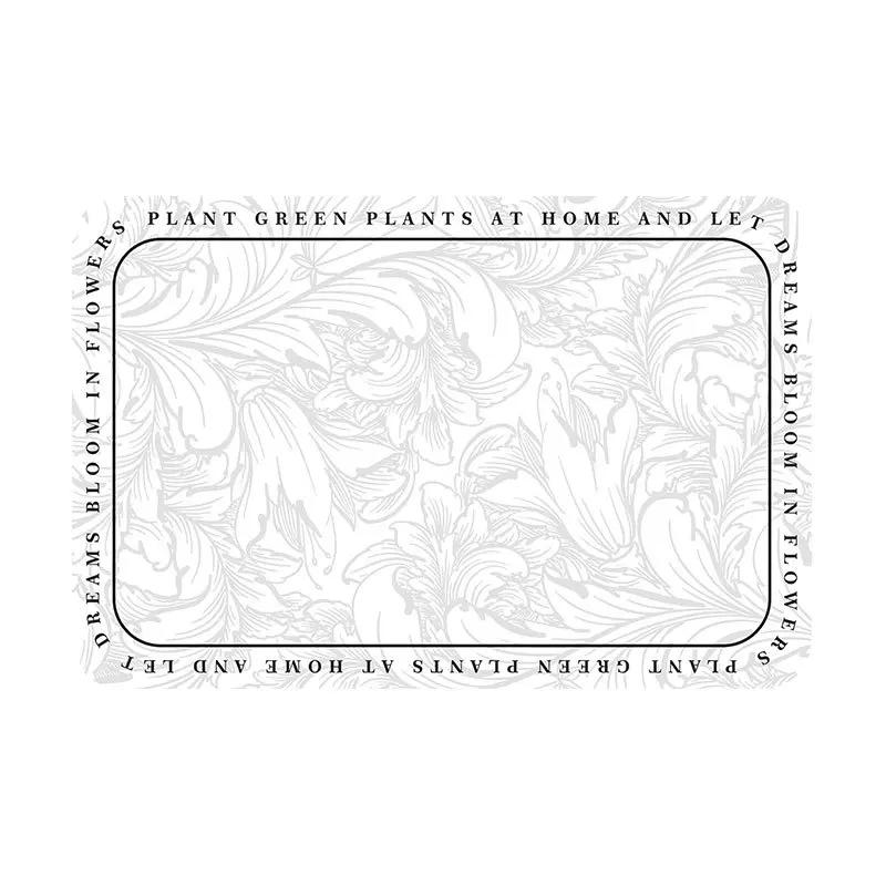 Elegant American Style Floral PU Leather Placemats Heat-Resistant Waterproof Durable Table Mats Dining Room Kitchen