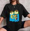 Monster Ice Cream Serpentine Cartoon Printed Tshirt with Cute Style Personalized Creativity Womens Loose Short Sleeved Tshirt