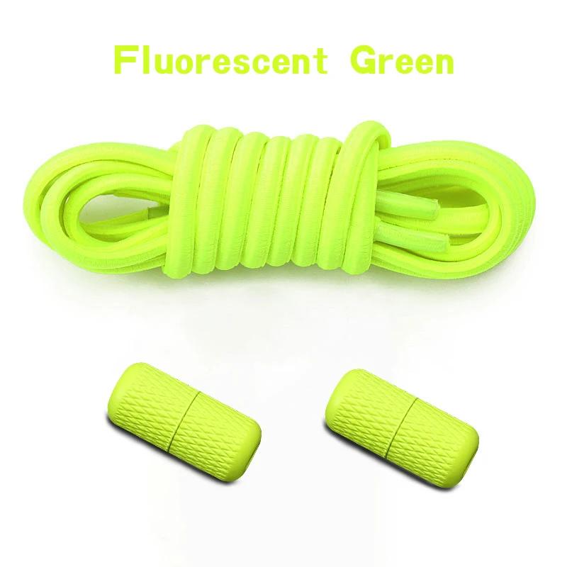 Round Elastic Laces Without Ties Sneakers No Tie Shoelaces Metal Capsule Buckle Shoelace Basketball Shoe Laces Shoes Accessories
