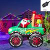 Outdoor Christmas Decorations Santa Claus Vehicle LED Lights Inflatable Model Toys Holiday Gift Props Indoor Party Xmas Decor