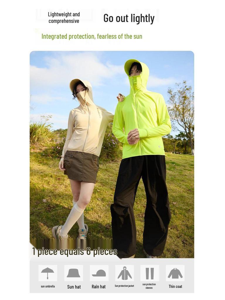2026 UPF50+ Ice Silk Sun Protection Unisex Lightweight Breathable Summer Outdoor Clothing - Dark