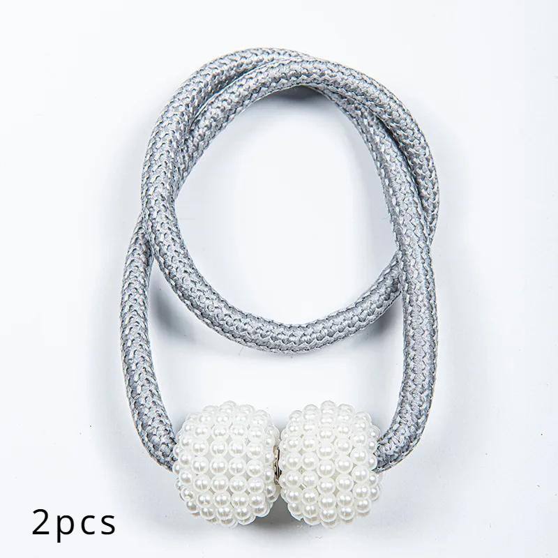 Magnetische Vorhanghalter Perlenkugel Vorhangbindeseile Halter Keine Installation erforderlich Raffhalter Schnalle Vorhangdeko-Zubehör