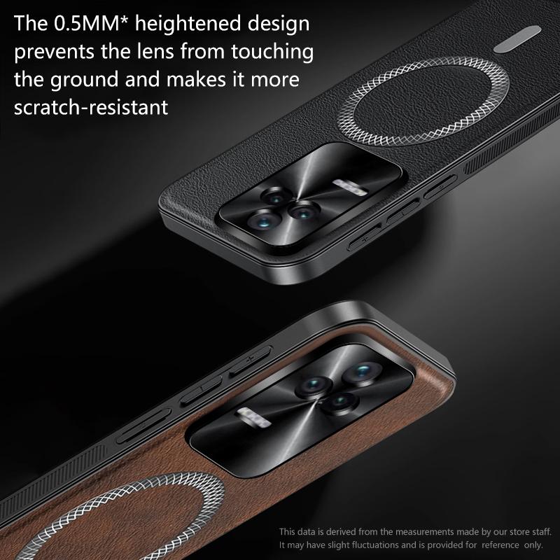 For Redmi K50 and K50 Pro Case Magnetic Elegant Leather Wear-Resistant Lens Fully Covered Non-Slip Grip Edge Cover Shell