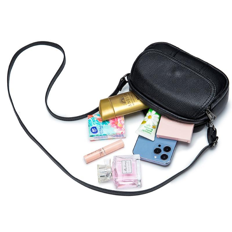 Bag women's new fashionable and versatile first-layer cowhide mini bag soft leather shoulder crossbody leather women's bag large capacity