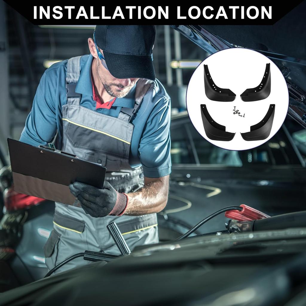 Mud Flap Splash Guard with Mount Accessories for Suzuki SX4 / Front & Rear Side Mud Guards/Durable / 1 Set