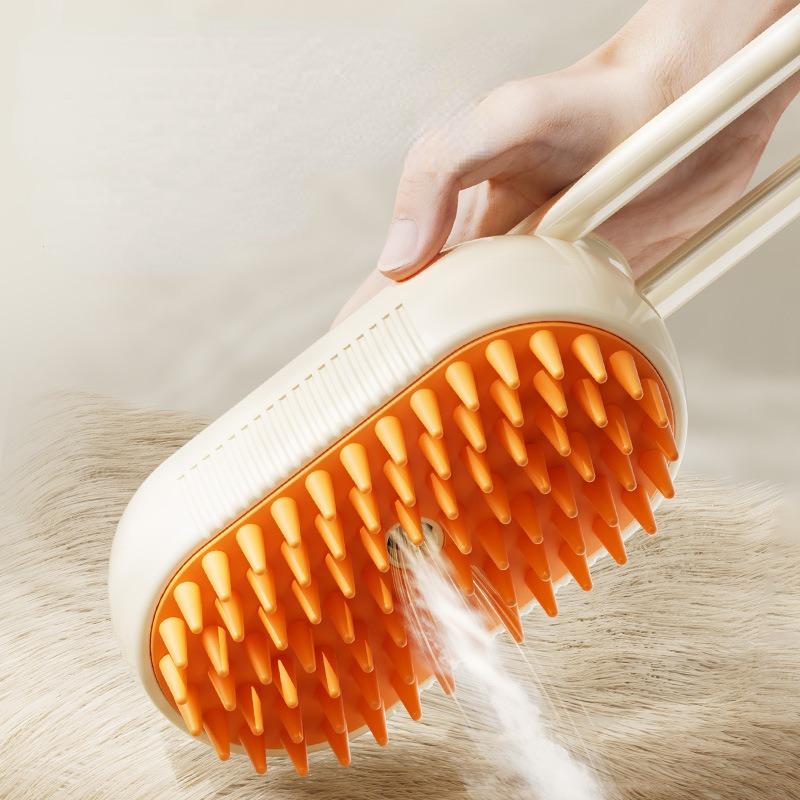 Spazzola per cani Steamy Spazzola per capelli a spruzzo elettrica per gatti Spazzola a vapore per cani 3 in1 per massaggi Toelettatura animali domestici Rimozione di peli aggrovigliati e sciolti