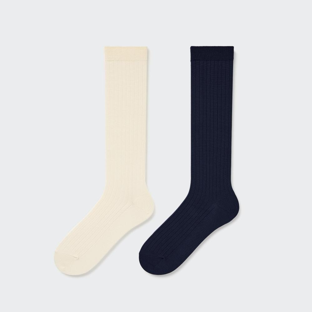 

UNIQLO JAPAN Гольфы, 2 пары, в широкую рубчик, 2 пары