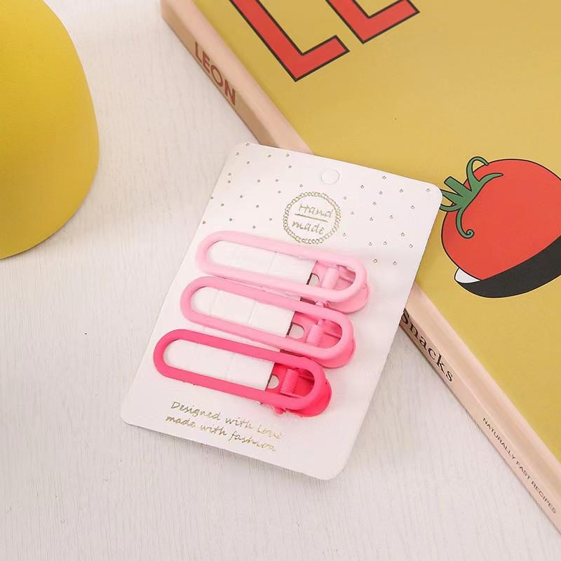 Dopamine Korean Minimalist Milk Coffee Hairpin for Women - Seamless Edge Side Bangs Clip for Frizzy Hair
