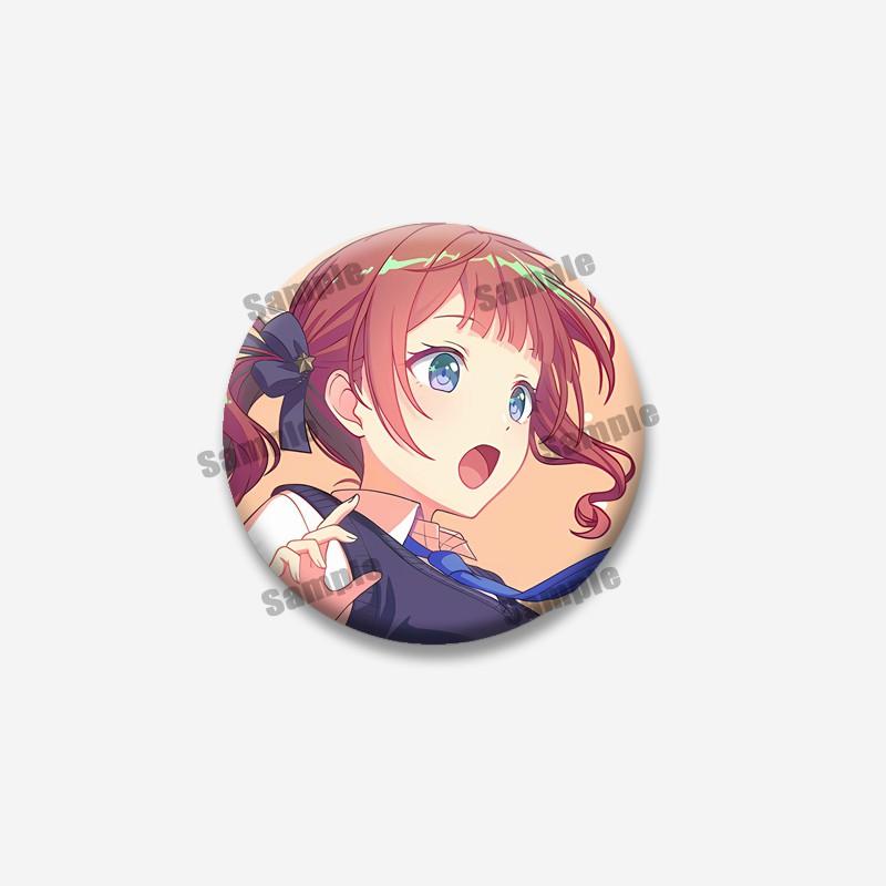 Cartoon Figure PJSK Kiritani Tenma Saki Badge Cute Game Character Lapel Pins Round Brooch for Bag Clothes Hat Decor Jewelry Gift