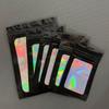 Clear Resealable Holographic Colorful Packaging Bags Foil Pouch Smell Proof Bags Sealing Bag