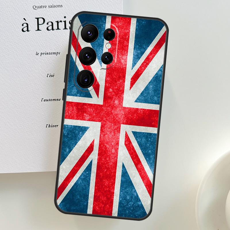 England British UK Union Jack Flag Phone Case For Samsung Galaxy S22 Ultra S21 S20 FE S9 S10 Plus Note 10 20 S23 Ultra Cover