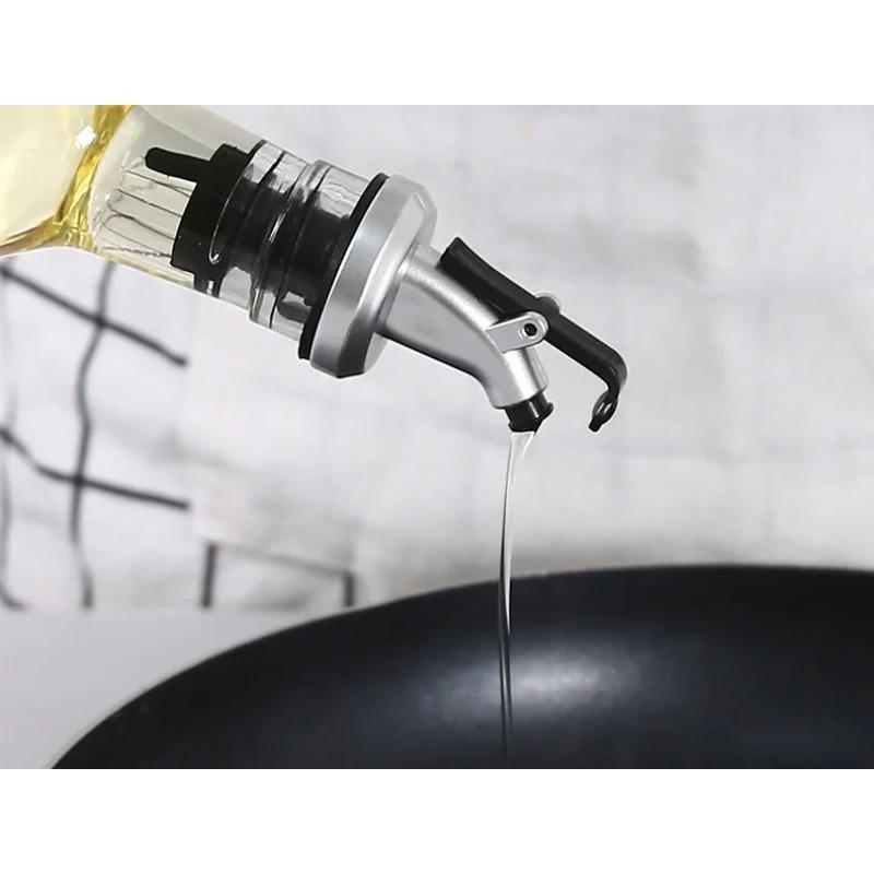 3-teiliges Edelstahl-Gewürzspender-Set - Auslaufsichere Düse & Hängeregal für Sojasauce/Essig/Öl, Tropffreie Küche