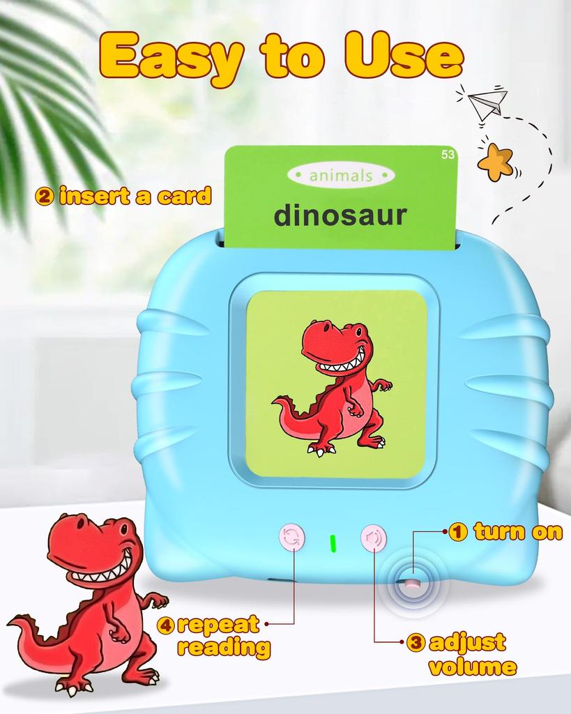 Pure English version cross border children enlightenment early education smart card learning machine puzzle English card machine baby card Pure Engli