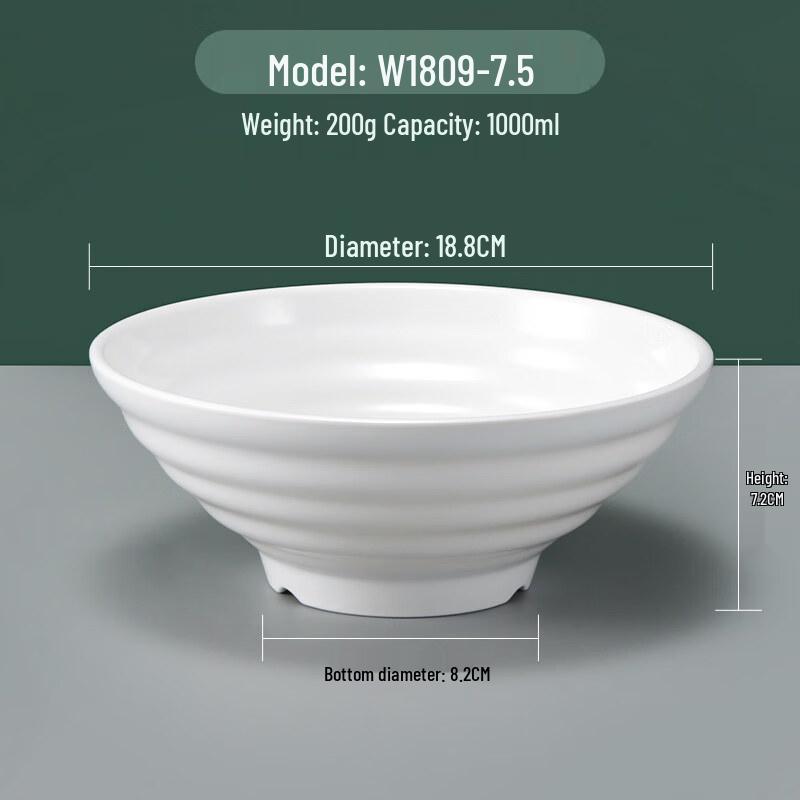 Chinese Style Melamine Noodle Bowl Set of 5