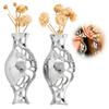 Unique Gift for Her 1 Pair Flower Vase Earrings Women, Retro Metal Hollow Shape DIY Dried Jewelry Earrings, Bouquets Floral Holder Wedding Prom