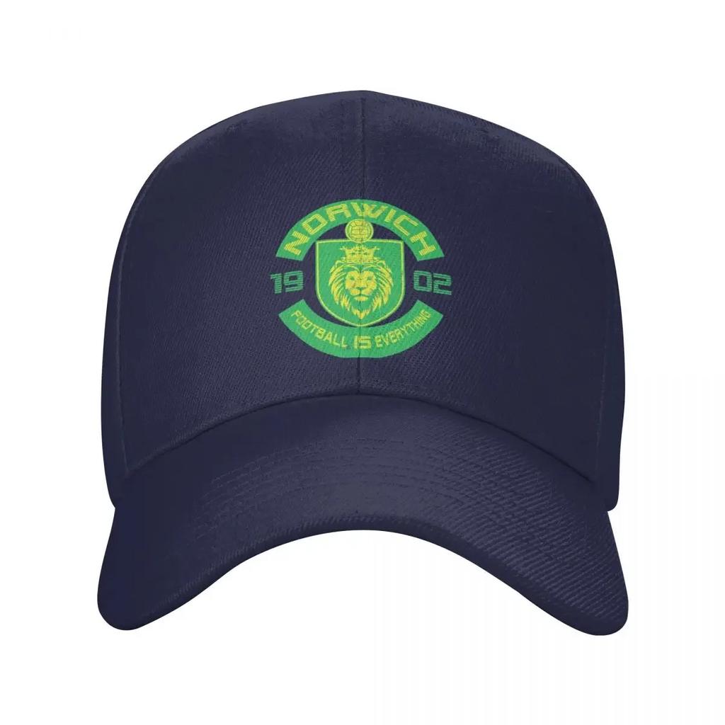 Il Calcio è Tutto Città di Norwich Squadra Cappellino da Baseball Retro Cappello a Cavallo cappellini di lusso Unisex Vintage Tennis Donna