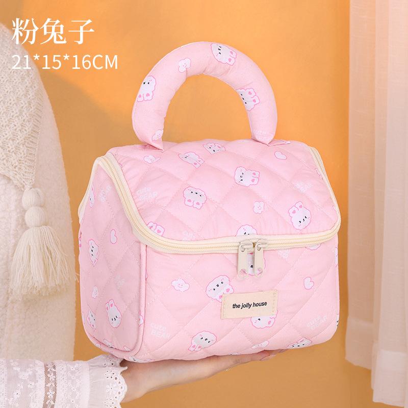 New Cute Little Cherry Cosmetic Bag Travel Portable Large Capacity Cosmetic Storage Bag Travel Toilet Bag