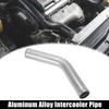 X AUTOHAUX Aluminum Alloy Intercooler Pipe Air Intake Silver for Cars 1.5-inch 45-Degree Tube, Tone,