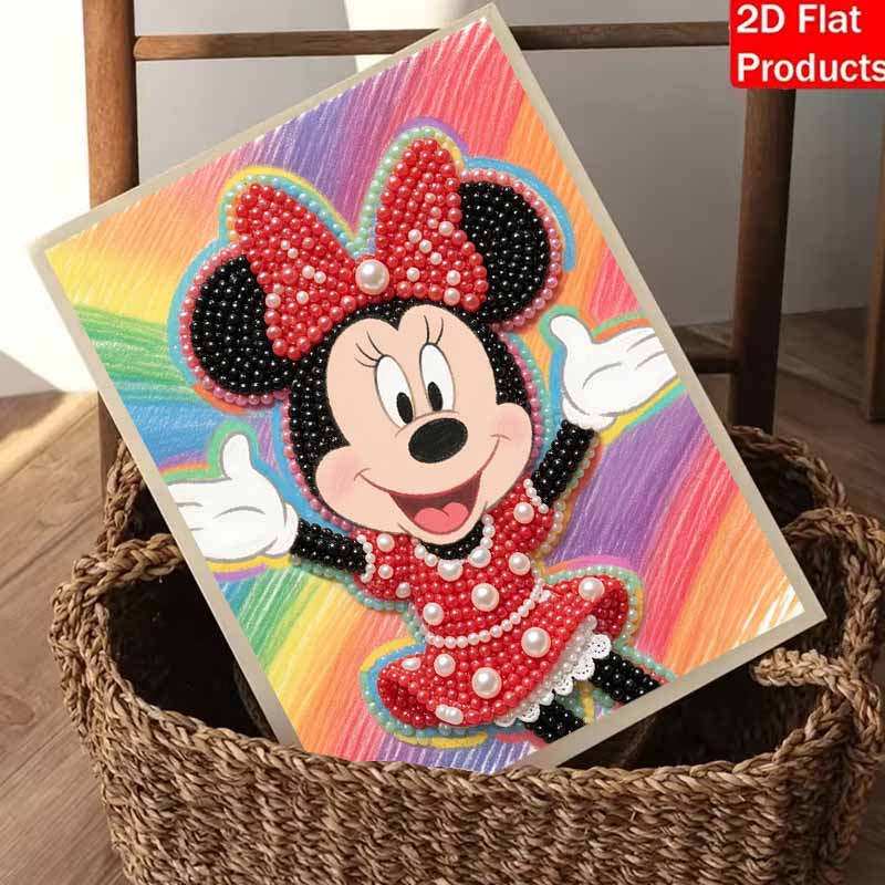 Disney Minnie Mouse Pearl Painting Painting Kit Pearl Art Home Decor Handmade Gift Rhinestone Diamond Painting Craft Kit DIY Diamond Art for Adults