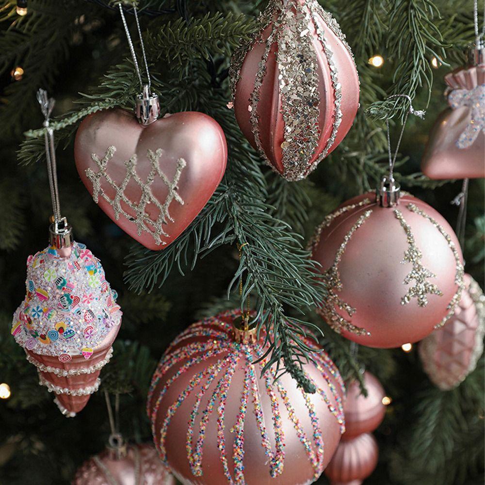Ice Cream Christmas Balls Pendants Pinecone Merry Christmas Decor  Holiday Festive