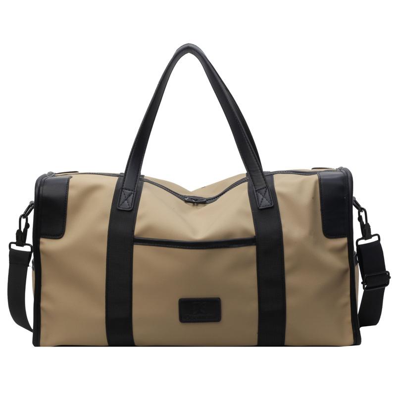 Oxford Cloth Large-capacity Travel Bag Women's Fashion Duffel Bag Dry and Wet Separation Simple Solid Color Portable Sports Fitness Bag