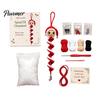 Regalo di Natale Fatto a Mano Bambola all'Uncinetto Ornamento a Spirale Kit Fai da Te, Set Artigianale Festivo con Progetto Filato Filato Morbido, Perline, Decorazione da Appendere all'Albero per Finestra