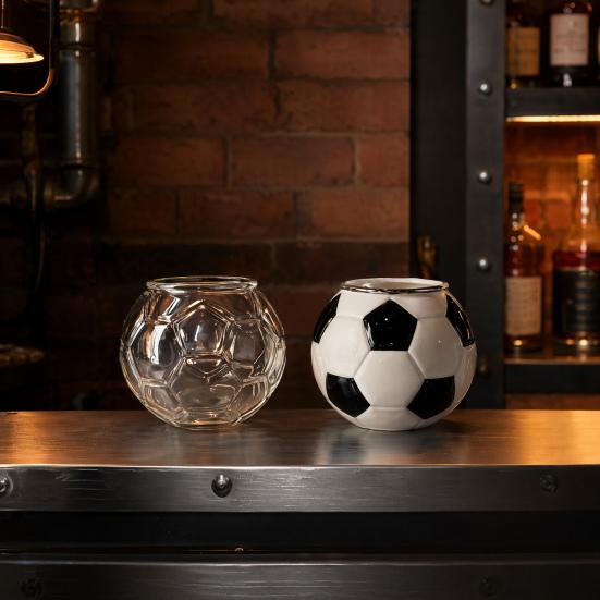 Soccer Beer Glass, Football Shaped Whiskey Cup, Large Capacity Football Drinking Mug for Craft Beer, Home Bar Sports Fan Gift