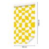 Wallpaper Casual Checkerboard Yellow and White for Living Room and Bedroom 50x1000