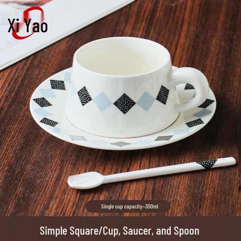 Xiyao European Ceramic Coffee Cup and Saucer Set